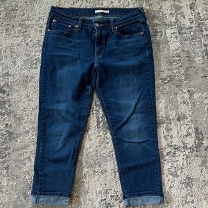 Levi's Deep Indigo Cropped Jeans